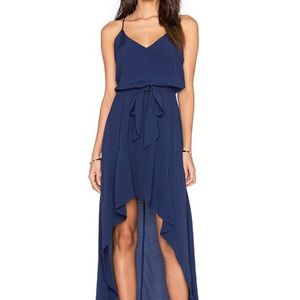 WAYF Navy Blue High/Low Dress